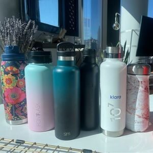 Assortment of heavy steel water bottle flasks